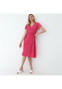 Mohito - Wzorzysta sukienka - Różowy. Kolor: różowy
