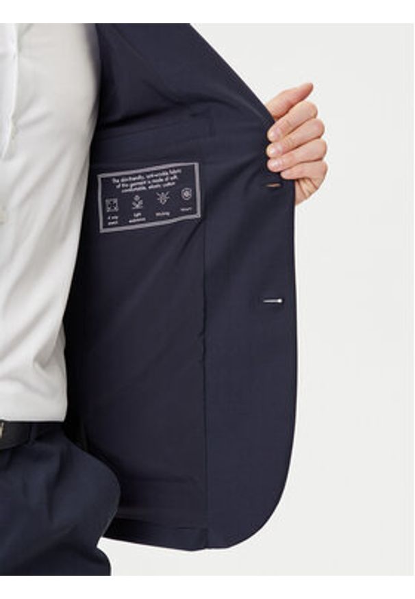 Guess Marynarka M4YN00 WG9Z2 Granatowy Regular Fit. Kolor: niebieski. Materiał: syntetyk