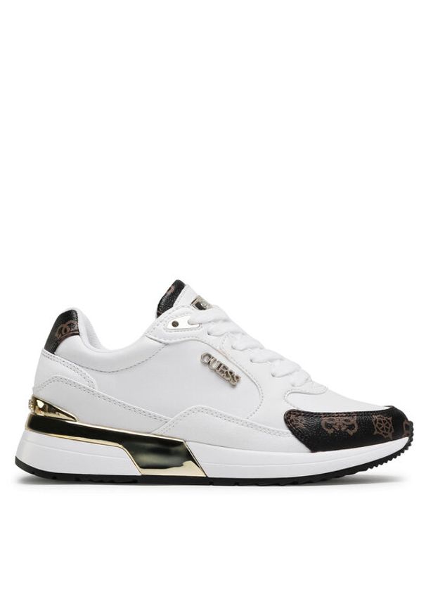 Guess Sneakersy Moxea FL5MOX FAL12 Biały. Kolor: biały. Materiał: skóra