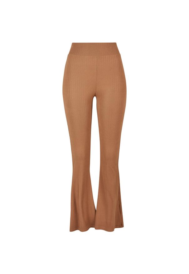 Damskie legginsy z wysokim stanem z flarą Urban Classics GT. Stan: podwyższony. Kolor: szary, beżowy, wielokolorowy. Materiał: prążkowany