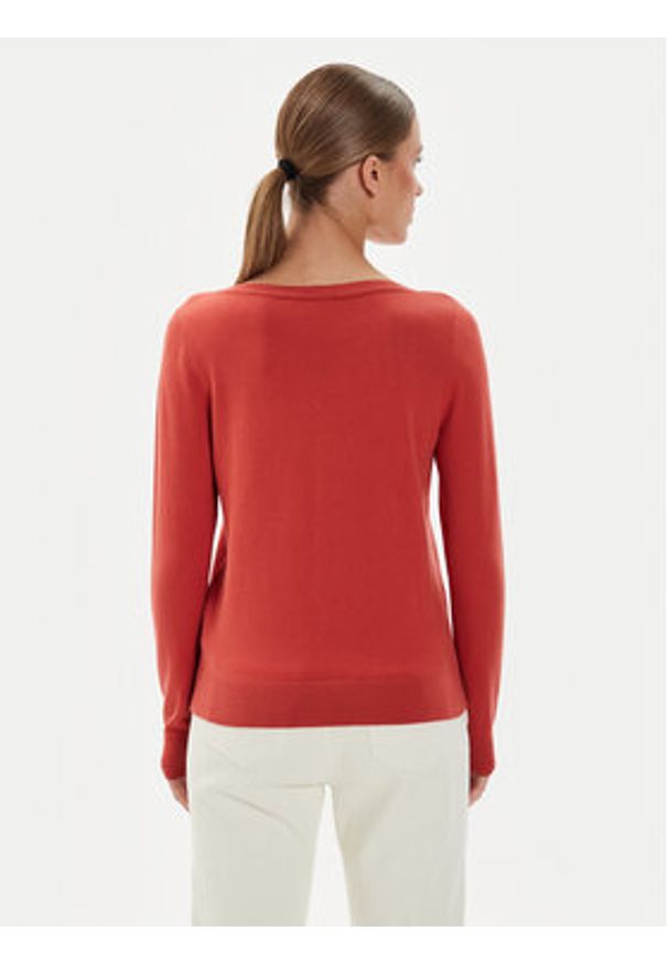 TOMMY HILFIGER - Tommy Hilfiger Sweter WW0WW40099 Czerwony Regular Fit. Kolor: czerwony. Materiał: bawełna, syntetyk