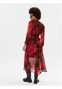 Liu Jo Sukienka codzienna CF3337 T3079 Czerwony Regular Fit. Okazja: na co dzień. Kolor: czerwony. Materiał: wiskoza. Typ sukienki: proste. Styl: casual #3