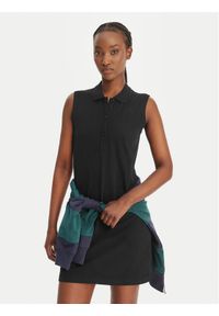 Kappa Sukienka codzienna Ivanka 332D7MW Czarny Regular Fit. Okazja: na co dzień. Kolor: czarny. Materiał: bawełna. Typ sukienki: proste. Styl: casual #1