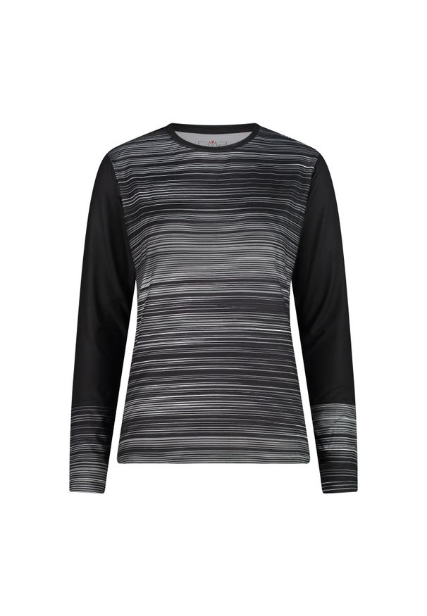 Koszulka damska turystyczna CMP 34N2086. Okazja: na co dzień. Kolor: czarny. Długość rękawa: długi rękaw. Styl: casual, sportowy