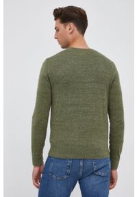 GAP Sweter męski kolor zielony. Okazja: na co dzień. Kolor: zielony. Materiał: dzianina. Styl: casual