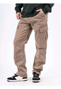 MARCUS - Męskie Spodnie Materiałowe Marcus Gerry Cargo 6080 Golden Sand 16-200146. Materiał: materiał #1