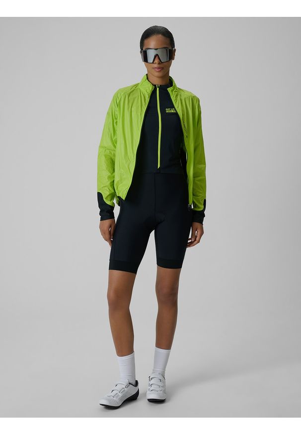 4f - 4F Koszulka kolarska damska - czarna XL. Kolor: czarny. Materiał: dzianina, skóra, materiał. Długość: długie. Sport: kolarstwo