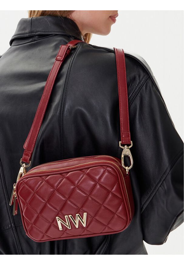 Nine West Torebka CEO-Greenwich-Glam-LX7669 Bordowy. Kolor: czerwony