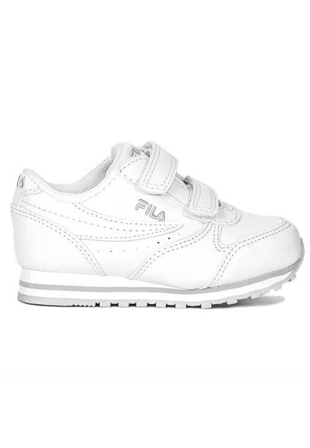 Buty do chodzenia niemowlęce Fila Orbit Velcro Infants. Zapięcie: rzepy. Kolor: biały. Materiał: materiał, syntetyk, tkanina. Szerokość cholewki: normalna. Sport: turystyka piesza