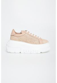 Casadei - Sneakersy damskie skórzane CASADEI. Materiał: skóra