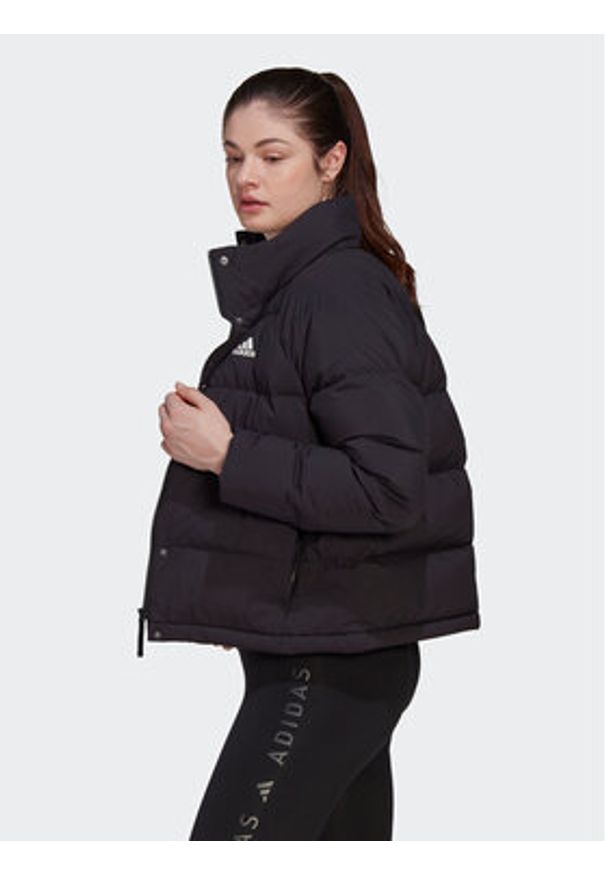 Adidas - adidas Kurtka puchowa Helionic Relaxed Down HG8696 Czarny Loose Fit. Kolor: czarny. Materiał: syntetyk