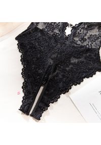 Intica - Komplet bielizny koronkowej z baskinką na romantyczne wieczory Sunnefa. Kolor: czerwony. Materiał: koronka. Wzór: koronka #3