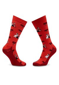 Stereo Socks Skarpety wysokie unisex Mammoth Czerwony. Kolor: czerwony. Materiał: bawełna, materiał
