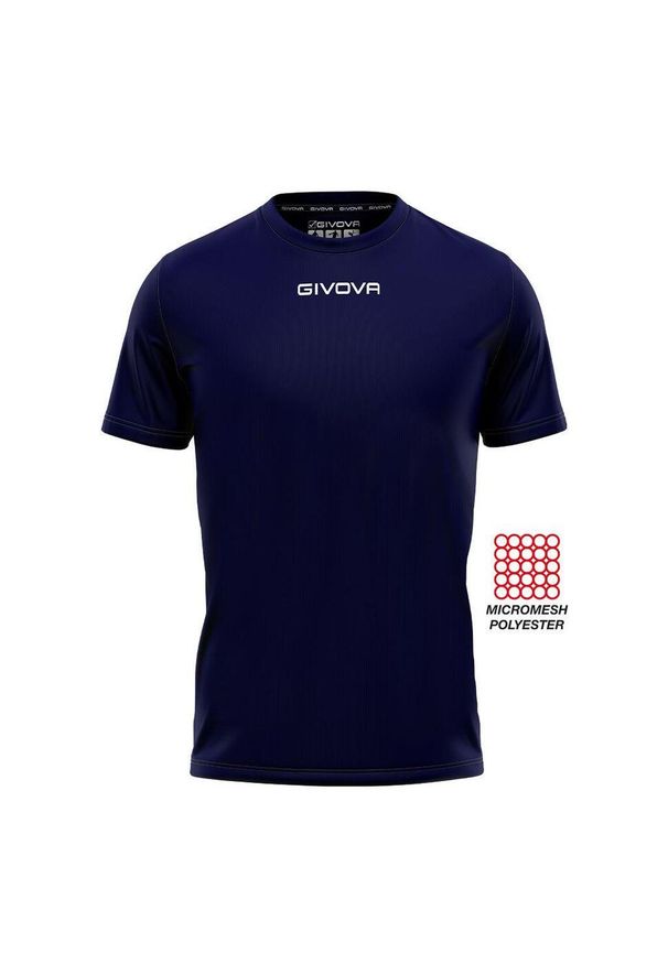 Koszulka Givova One Microforata 4XS. Kolor: niebieski. Sport: piłka nożna