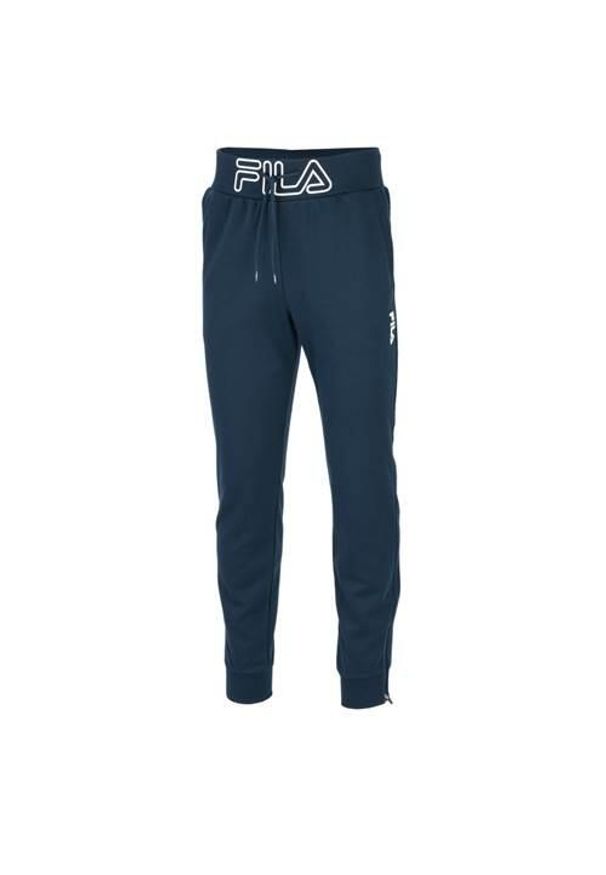 Spodnie treningowe męskie Fila Leo. Kolor: niebieski. Materiał: dresówka