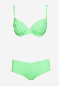 Renee - Jasnozielone Bikini Biustonosz z Usztywnionymi Miseczkami Majtki Typu Figi Furefia. Kolor: zielony