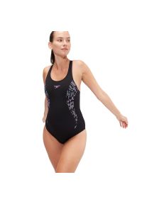 Damski kostium kąpielowy 1-częściowy Speedo Eco+ Placement Muscleback. Kolor: fioletowy, niebieski, wielokolorowy #1