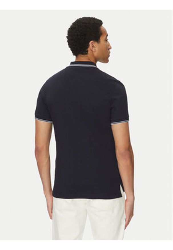 Geox Polo M5510R T3236 F1624 Granatowy Regular Fit. Typ kołnierza: polo. Kolor: niebieski. Materiał: bawełna