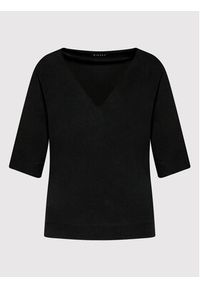 Sisley T-Shirt 3I1XL4161 Czarny Relaxed Fit. Kolor: czarny. Materiał: bawełna #4