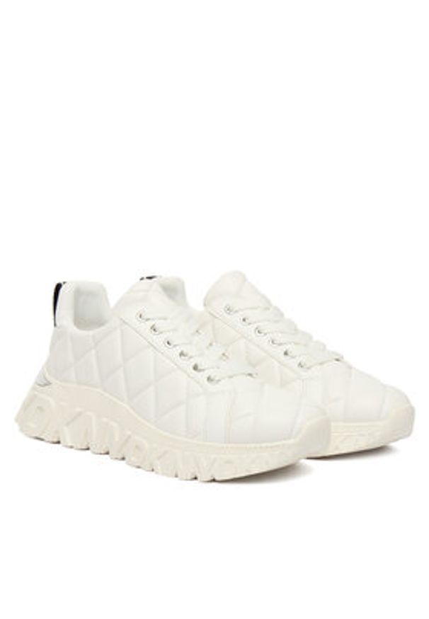 DKNY Sneakersy K4590226 Biały. Kolor: biały. Materiał: skóra