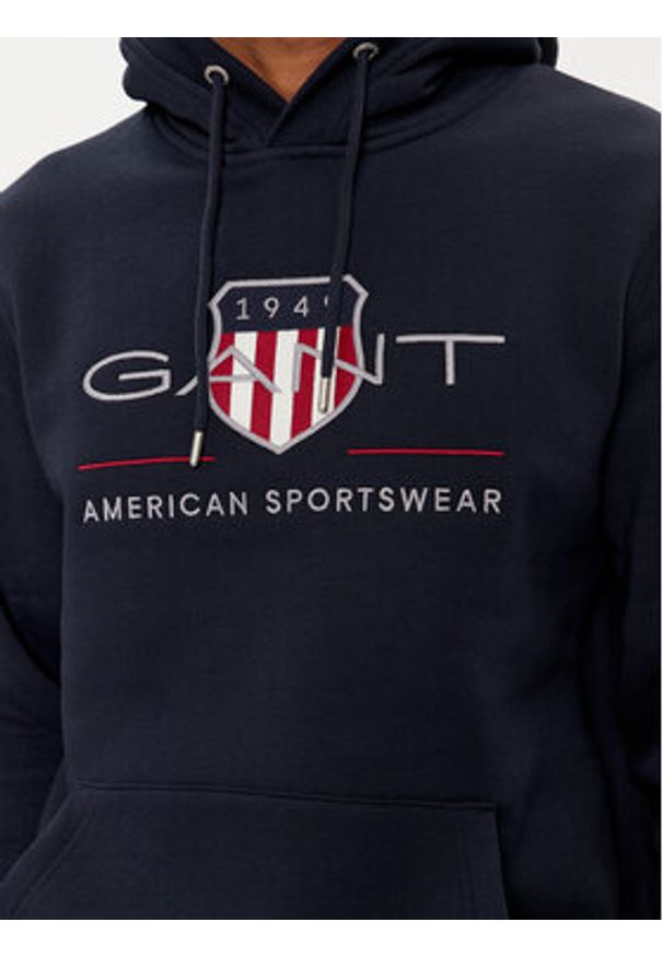 GANT - Gant Bluza Archive Shield 2047082 Granatowy Regular Fit. Kolor: niebieski. Materiał: bawełna