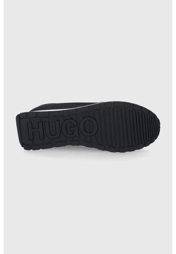 Hugo Buty kolor czarny. Nosek buta: okrągły. Zapięcie: sznurówki. Kolor: czarny. Materiał: guma