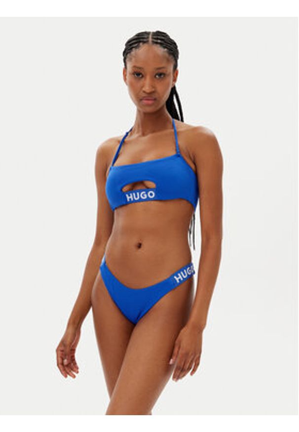 Hugo - HUGO Góra od bikini Dotti 50540224 Niebieski. Kolor: niebieski. Materiał: syntetyk