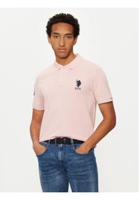 U.S. Polo Assn. Polo MUP3313 Różowy Regular Fit. Typ kołnierza: polo. Kolor: różowy. Materiał: bawełna #1