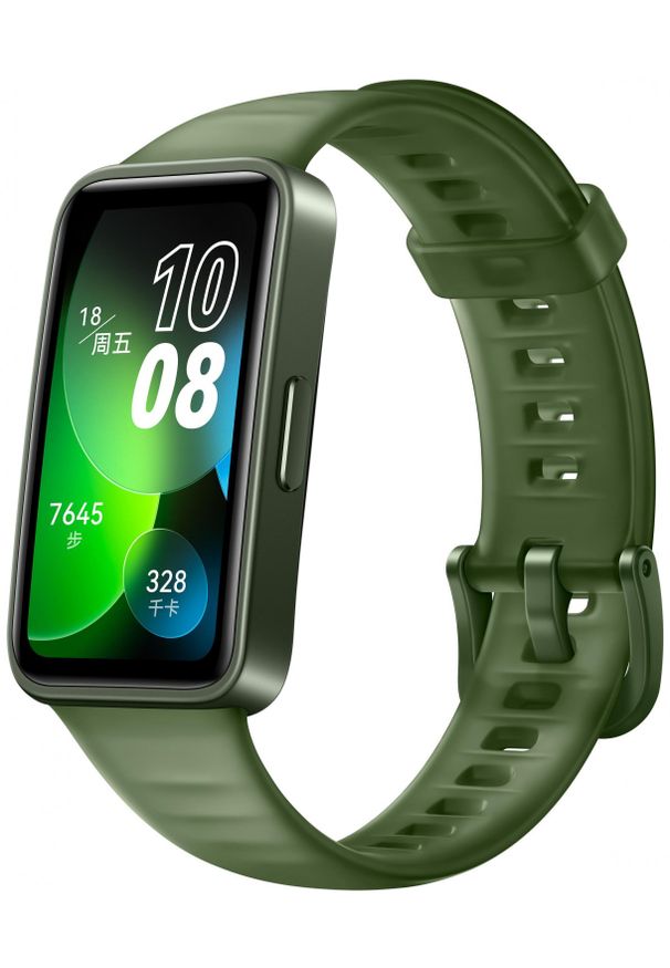 HUAWEI - Opaska sportowa Huawei Band 8 zielony. Rodzaj zegarka: cyfrowe. Kolor: zielony. Materiał: materiał, włókno. Styl: sportowy