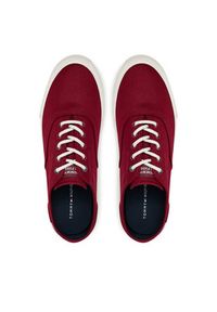 TOMMY HILFIGER - Tommy Hilfiger Tenisówki Hi Vulc Oxford Twill FM0FM05400 Czerwony. Kolor: czerwony. Materiał: materiał