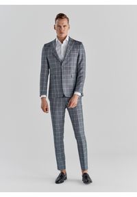 Pako Lorente - PAKO LORENTE – Niebieskie spodnie garniturowe P22SF-6G-012-N-S. Kolor: niebieski. Materiał: poliester, wiskoza, elastan #7