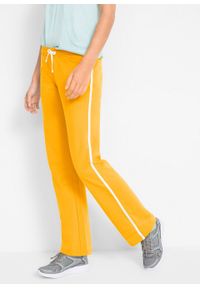 Spodnie dresowe (2 pary), długie, Level 1 bonprix żółty szafranowy + antracytowy melanż. Kolor: żółty. Materiał: dresówka. Długość: długie. Wzór: melanż. Styl: sportowy #4