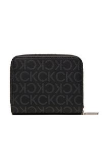 Calvin Klein Mały Portfel Damski Around Mono K60K612433 Czarny. Kolor: czarny. Materiał: skóra #3