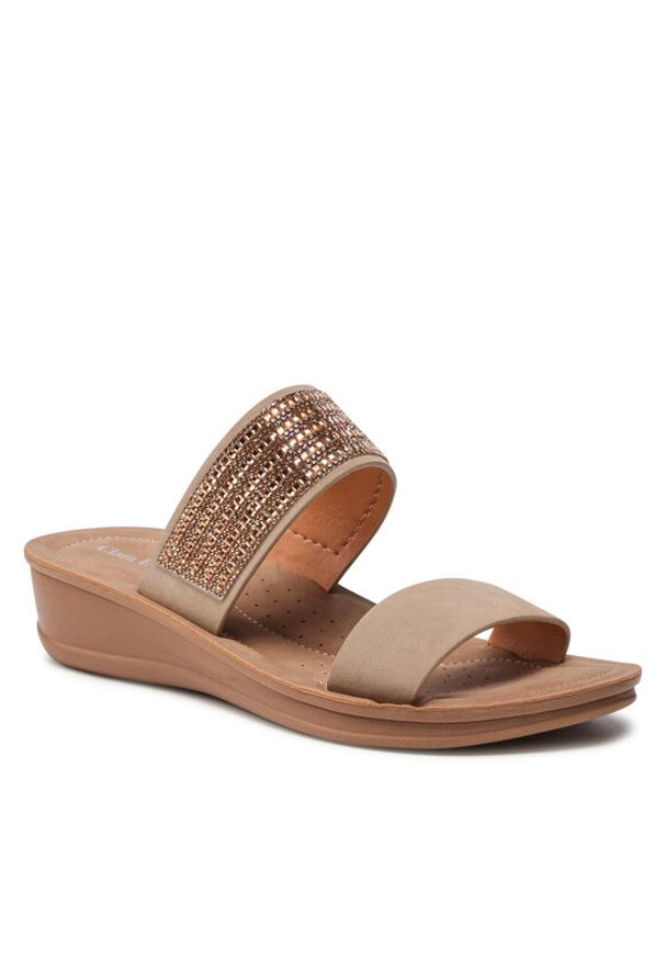Clara Barson Klapki WSS20581-01 Brązowy. Kolor: brązowy. Materiał: skóra