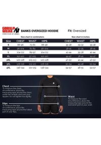 GORILLA WEAR - Banks Oversize bluza z kapturem - Czarny/Żółty. Typ kołnierza: kaptur. Kolor: czarny, wielokolorowy, żółty. Sport: fitness