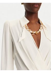 Elisabetta Franchi Sukienka koktajlowa AB-863-52E2-V590 Écru Regular Fit. Materiał: wiskoza. Styl: wizytowy #3