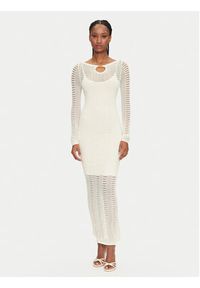 Marciano Guess Sukienka dzianinowa 5GGK45 5869Z Biały Regular Fit. Kolor: biały. Materiał: syntetyk