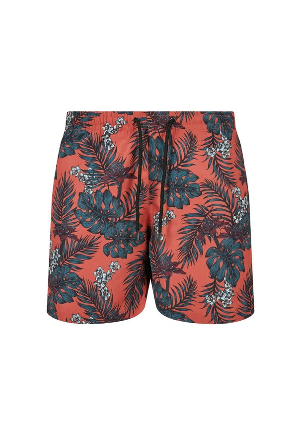 Wzorzyste Szorty kąpielowe Urban Classics. Kolor: pomarańczowy, wielokolorowy