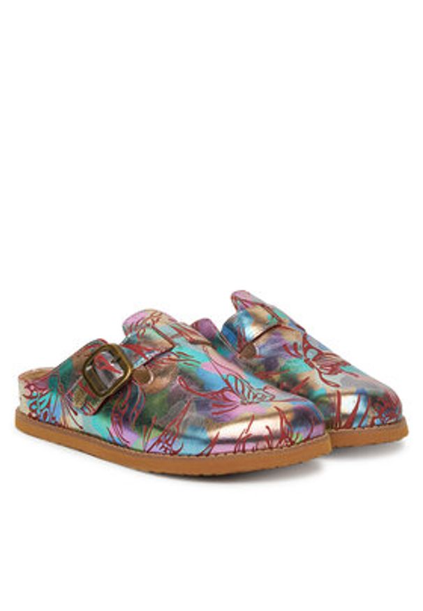 Laura Vita Klapki Brownieo 12 Srebrny. Kolor: srebrny. Materiał: skóra