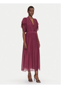 Dixie Sukienka letnia A207W017A Bordowy Regular Fit. Kolor: czerwony. Materiał: jedwab, wiskoza. Sezon: lato #2