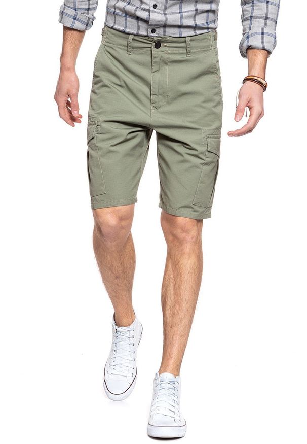 Lee - SPODENKI LEE FATIGUE SHORT LICHEN GREEN L73BCJ82 112120334. Materiał: materiał