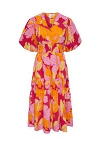 YAS Sukienka 26029918 Fioletowy Regular Fit. Kolor: fioletowy. Materiał: bawełna #3