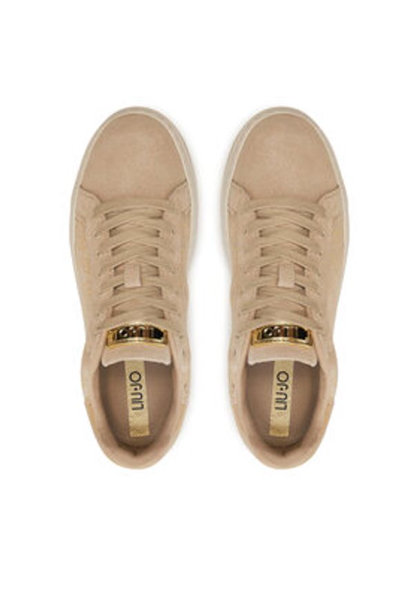 Liu Jo Sneakersy Cleo BF4035 PX195 Beżowy. Kolor: beżowy. Materiał: skóra, zamsz
