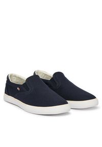TOMMY HILFIGER - Tommy Hilfiger Tenisówki Th Low Profile Slip On FW0FW09103 Granatowy. Zapięcie: bez zapięcia. Kolor: niebieski. Materiał: materiał #5