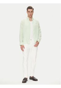 TOMMY HILFIGER - Tommy Hilfiger Koszula MW0MW34602 Zielony Regular Fit. Kolor: zielony. Materiał: len #5