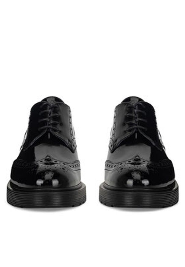 Gino Rossi Oxfordy BELLA-124-25900W Czarny. Kolor: czarny. Materiał: skóra, lakier