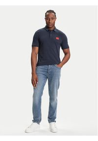 Hugo Polo Dereso222 50466202 Granatowy Slim Fit. Typ kołnierza: polo. Kolor: niebieski. Materiał: bawełna #5