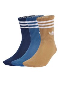 Adidas - Zestaw 3 par wysokich skarpet unisex adidas. Wzór: kolorowy