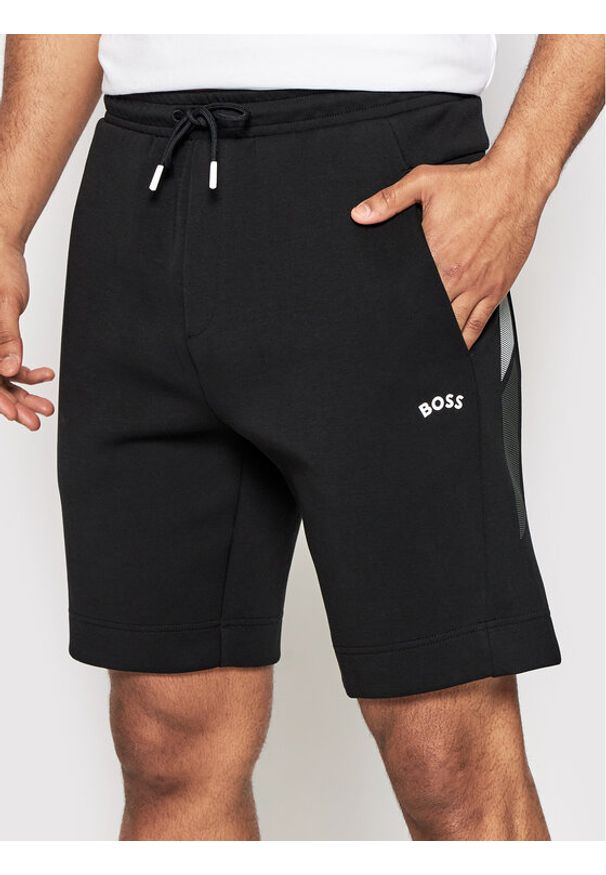 BOSS - Boss Szorty sportowe Headio 2 50469379 Czarny Regular Fit. Kolor: czarny. Materiał: bawełna. Styl: sportowy