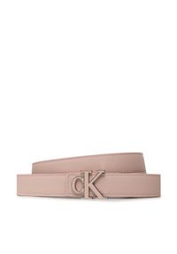 Calvin Klein Jeans Pasek Damski Mono Hardware Outline Belt 30mm K60K609318 Różowy. Kolor: różowy. Materiał: skóra